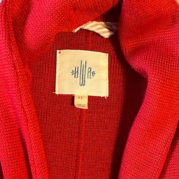 Anthropologie HWR Owen Blazer Wool Cardigan. Red Size XS - Picture 4 of 9